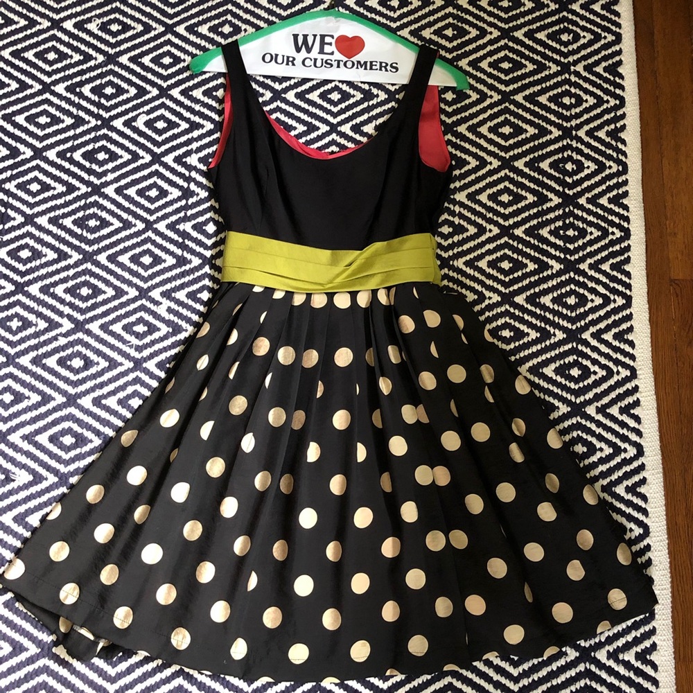 Anthropologie polka dot dress size 2
